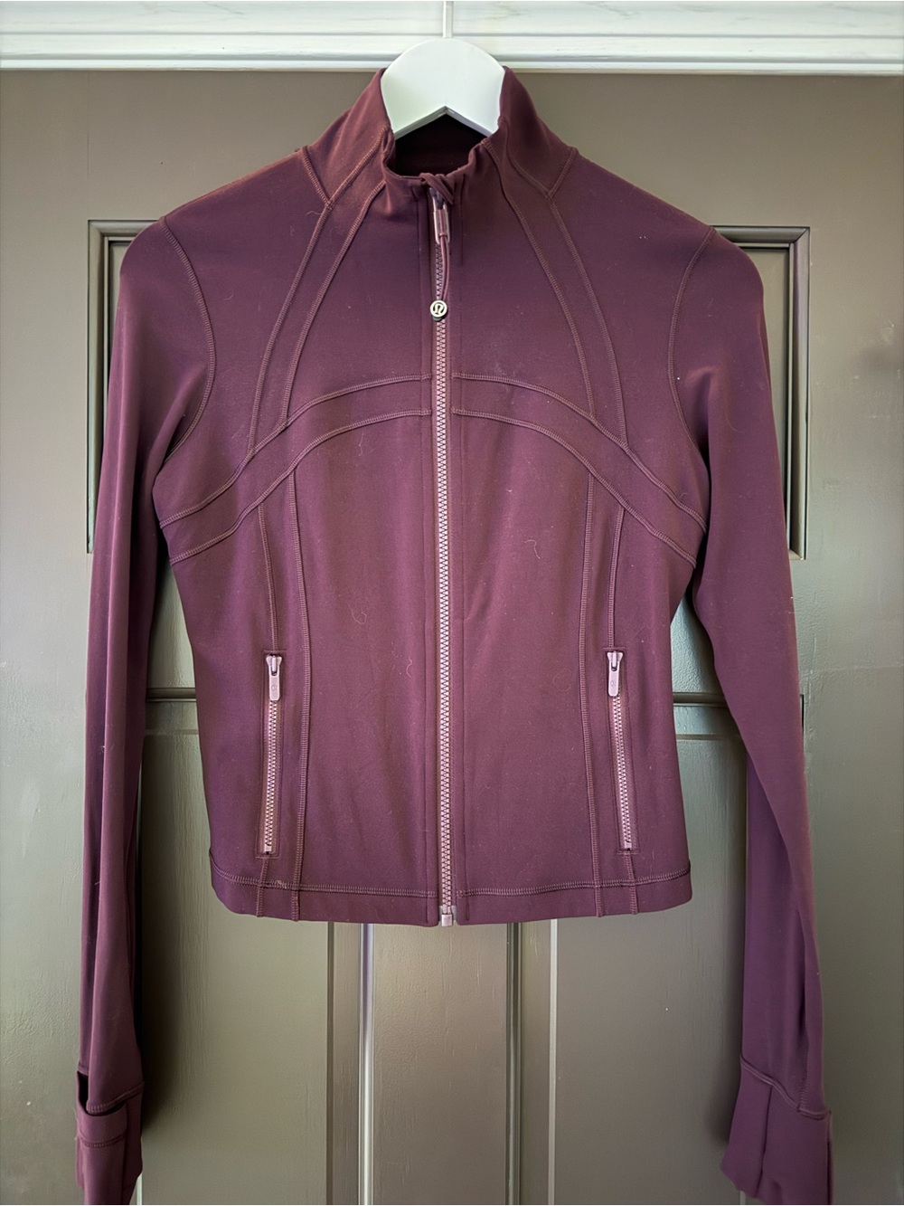 Lululemon Cropped Define Jacket 6 Black Plum Nulu Purple